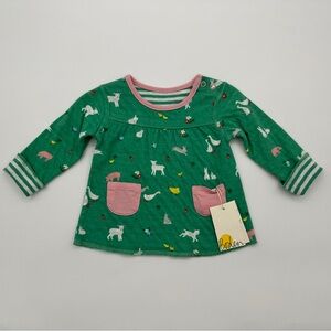 New Baby Boden Reversible Farm Top